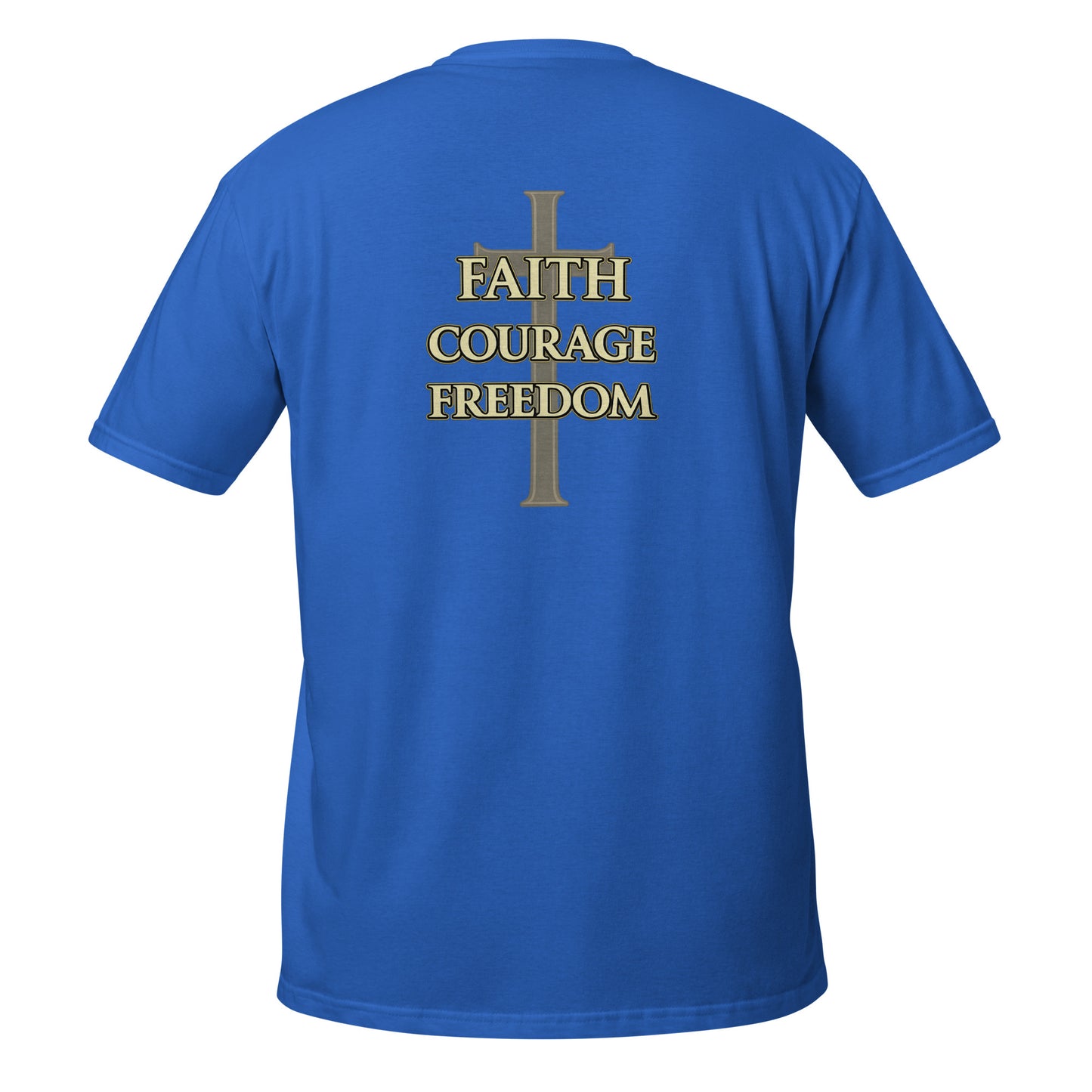 wethepeoplepatrioticgraphicroyalblueteefaithcouragefreedomtextback