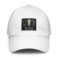 White Christian patriotic Under Armour dad hat with exclusive The Lion and The Cross logo lion cross American flag